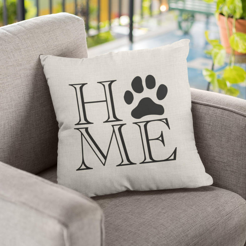 Paw Print Home, Custom Pillow, Pillow Cover, Wedding Gift, Anniversary Gift, Housewarming Gift, Home Gifts, PI05