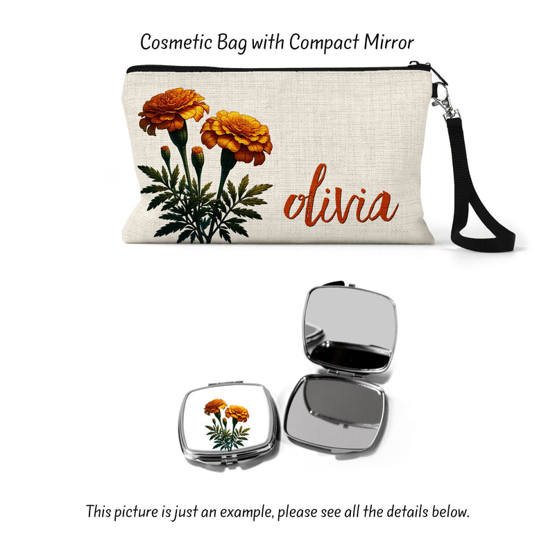 October Marigold Zipper Pouch – Perfect Bridesmaid or Birthday Gift