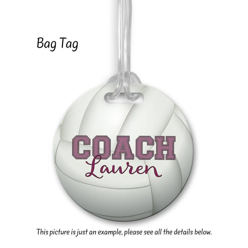 Volleyball Bag Tag, Bag Tag, Team Gifts, Luggage Tag, Personalized Bag Tag, Customized Bag Tag, Volleyball Gift, Volleyball, ST14