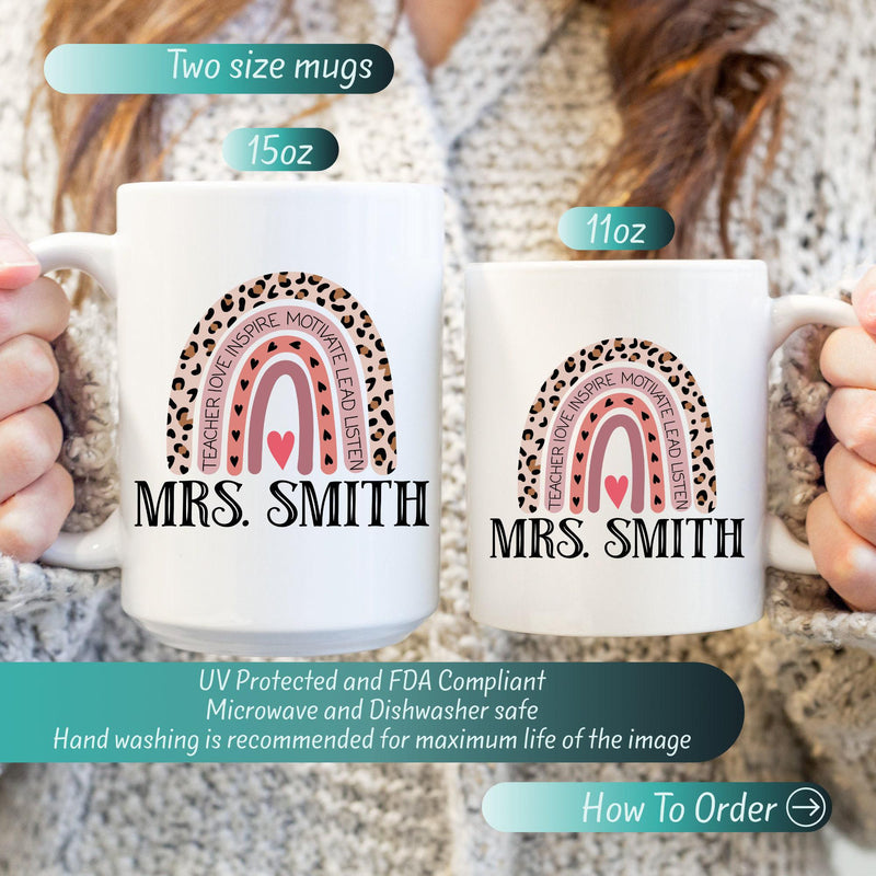 Personalized Teacher Mug - Custom Teacher Appreciation Gift