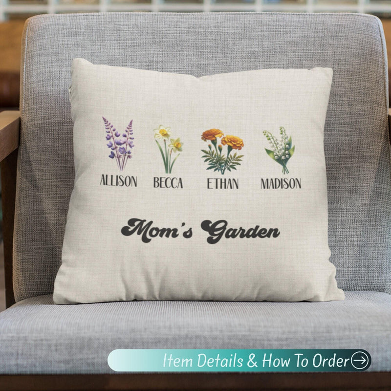 Birth Month Flower Pillow - Perfect 1st Mother&