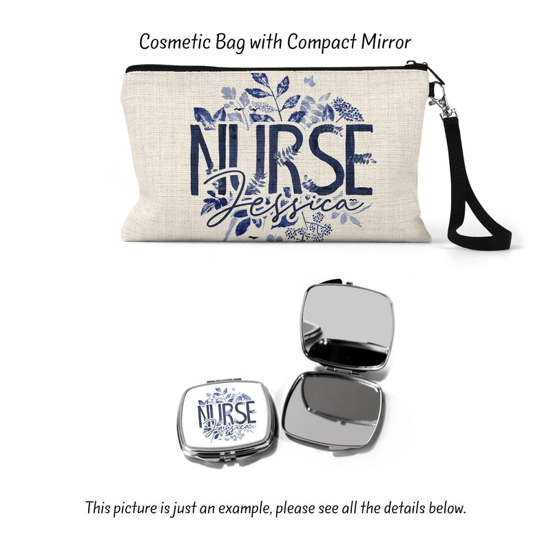 Nurse Gift: Linen Cosmetic Bag - Healthcare Hero Appreciation