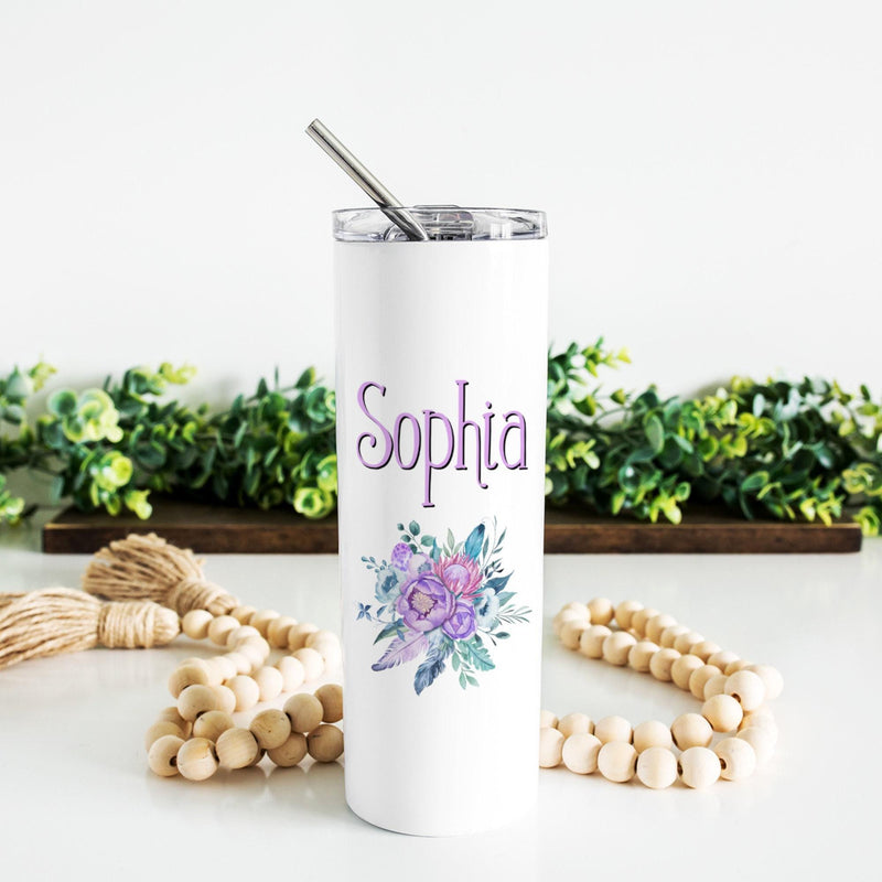 Skinny Tumbler, Beach Tumbler, Tumbler with Straw, Bridesmaid Tumbler, Bridesmaid Gift, Bachelorette Party, Bridal Party Gifts, DS03
