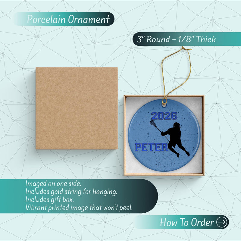 Lacrosse Graduation Christmas Ornaments - Senior & Coach Gift