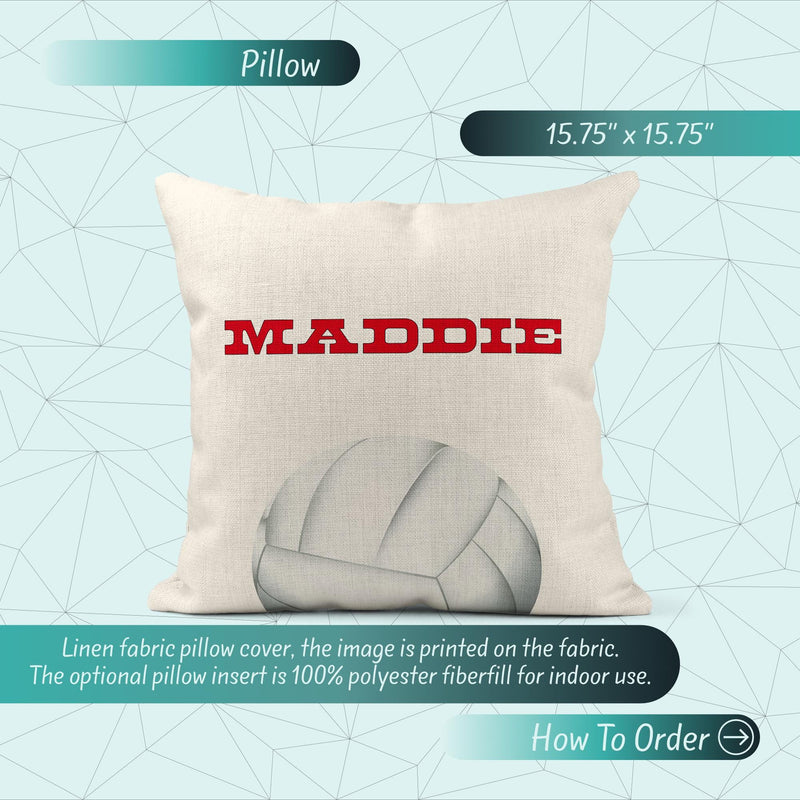 Volleyball Pillow - Personalized Player, Coach or Team Gift