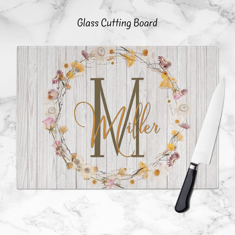 Cutting board, Glass Cutting Board, Personalized Cutting Board, Kitchen Decor, Wedding Gift, Anniversary Gift, Closing Gift, GC33