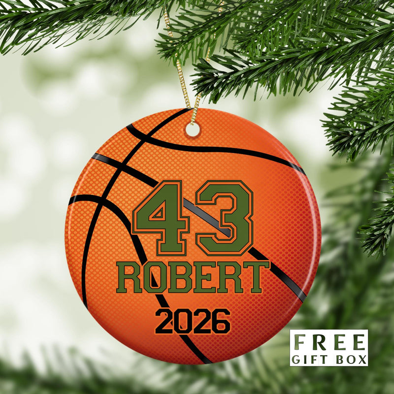 Basketball Ornament: Graduation & Holiday Keepsake Gift