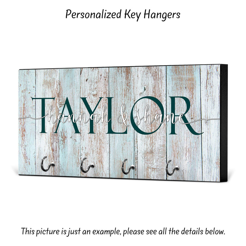 Personalized Key Holder for Wall: Boho Home Decor