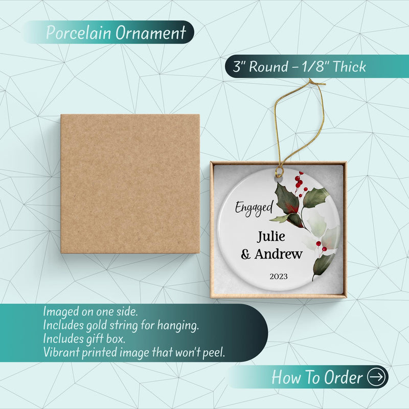 Personalized First Christmas Name Ornament - The Ultimate Newlywed and Engagement Gift