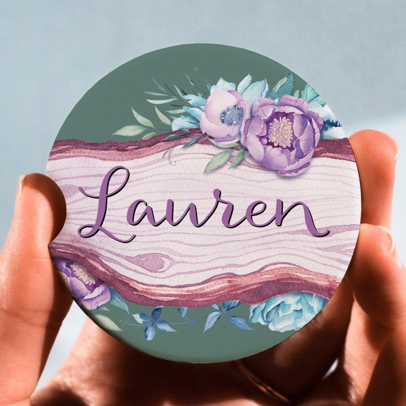 Boho Car Coasters - Cute Custom Coaster Set for Car Decor & Wedding Favors