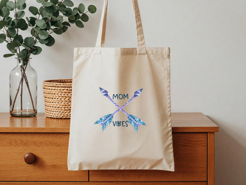 Mom Vibes, Mom Life, Gift for Mom, Gift for Her, Tote Bag Quote, Tote Bag, Canvas Tote Bag, Canvas Bag, Shoulder Bag, Quote, TG23