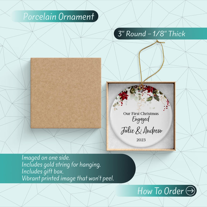 Personalized First Christmas Name Ornament - The Ultimate Newlywed and Engagement Gift