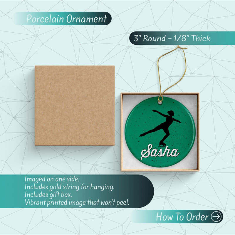 Figure Skater Ornament - Custom Ice Skating Gift