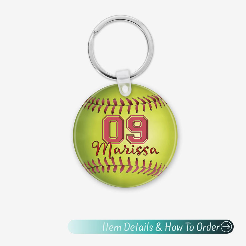 Softball Keychain – Perfect Softball Gift & Coach Gift