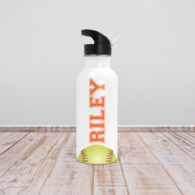 Softball, Softball Gifts, Gift for Her, Softball Water Bottle, Team Gifts, Sports Water Bottle, Softball Team, Softball Player Gift, SZ27
