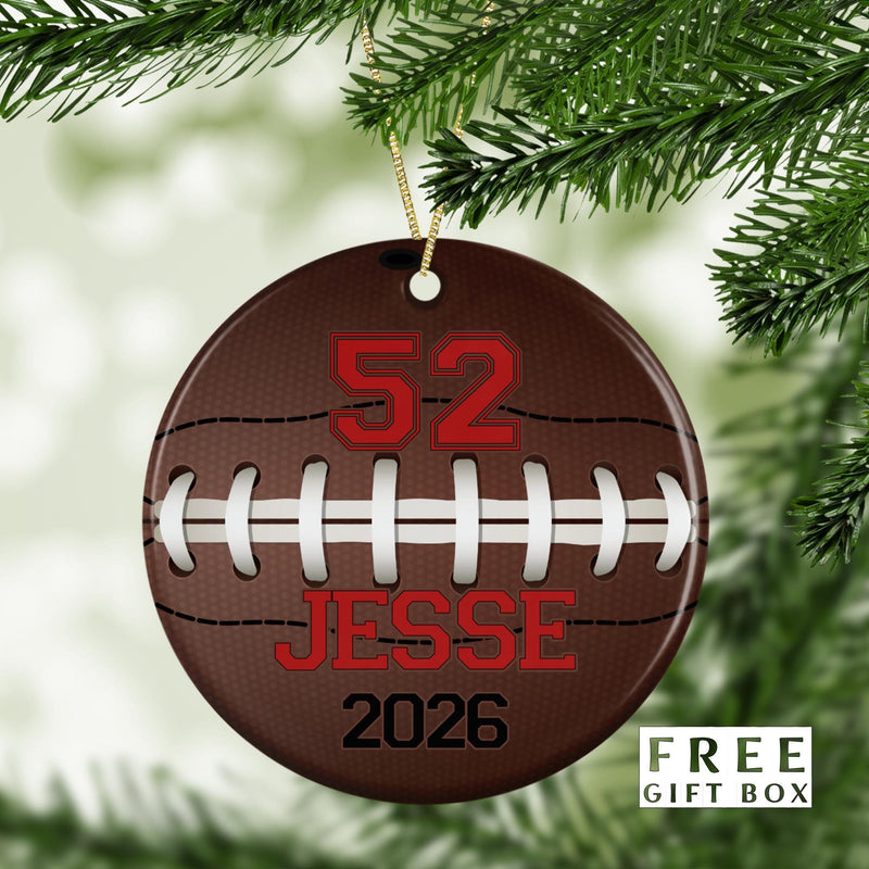 Football Ornament - The Perfect Holiday or Graduation Gift