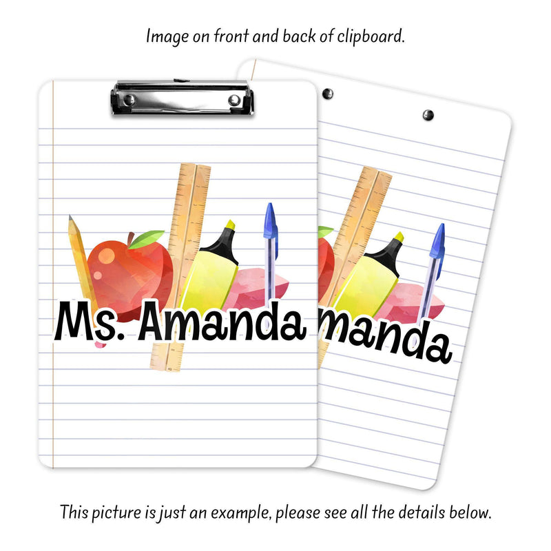 Personalized Teacher Clipboard: Perfect Back To School & Teacher Appreciation Gift, CB42
