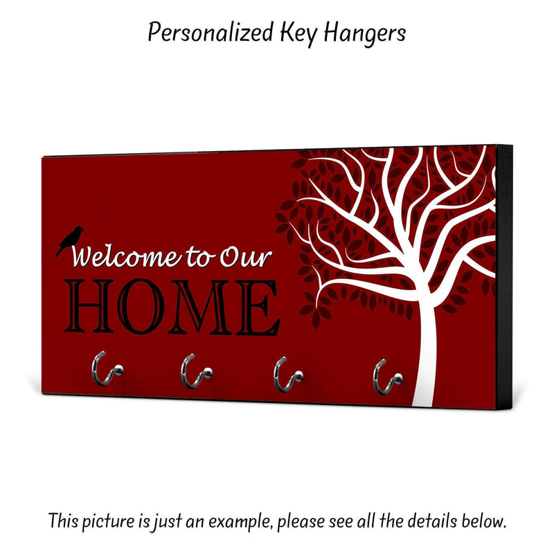 Personalized Housewarming Gift, New Home Gift, Key Holder, Key Rack, Key Hanger, Monogrammed Wedding Gift, Key Wall Organizer, KH29