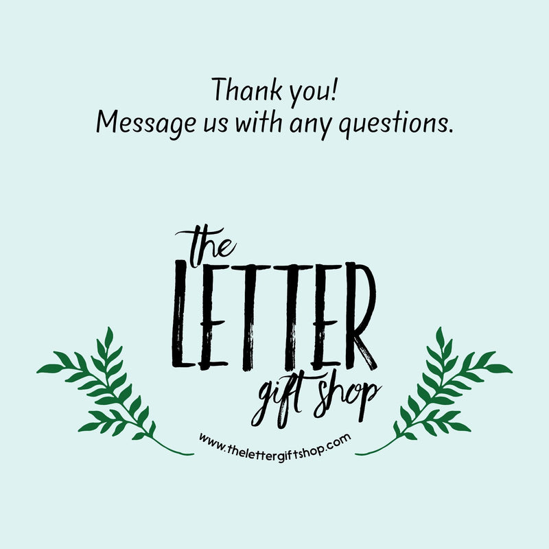 a thank card with a handwritten message that reads, thank you message us with