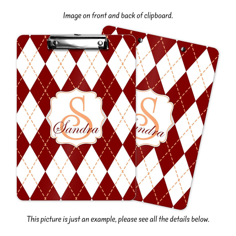 Custom Clipboard, Monogram Clip Board, Monogram Teacher Gift, Personalized Office Gifts, Personalized Clip Board, School Supplies, CB05