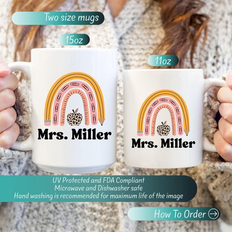 Personalized Teacher Mug - Custom Teacher Appreciation Gift