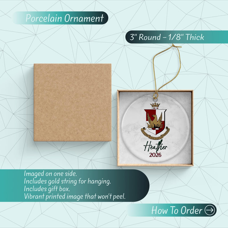 Alpha Sigma Alpha Sorority Ornament: Custom Greek Gift
