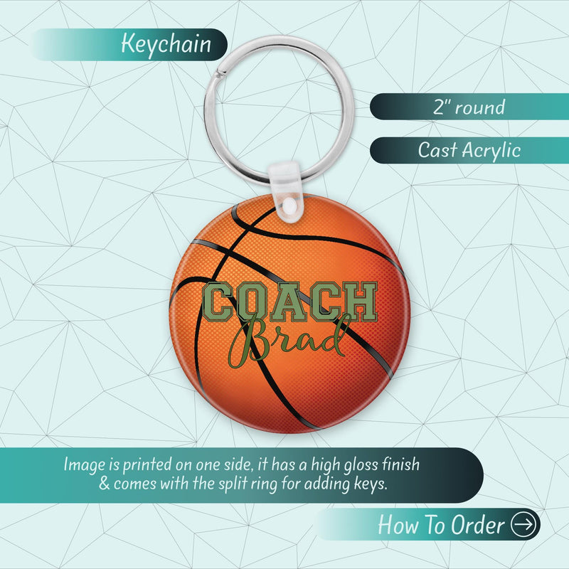 Basketball Keychain – Perfect Basketball Gift & Coach Keychain