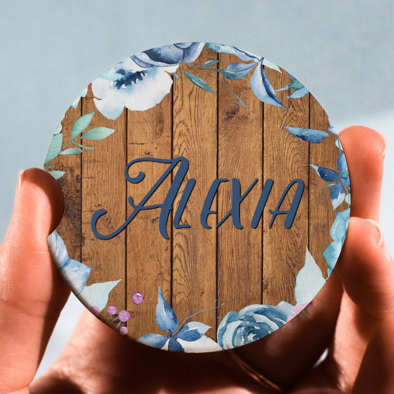 Boho Car Coasters - Cute Custom Coaster Set for Car Decor & Wedding Favors