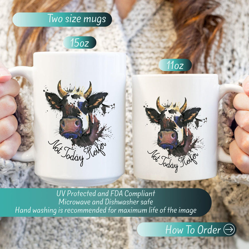 Custom Cow Mug: Farmhouse Decor, Cow Lover Gift