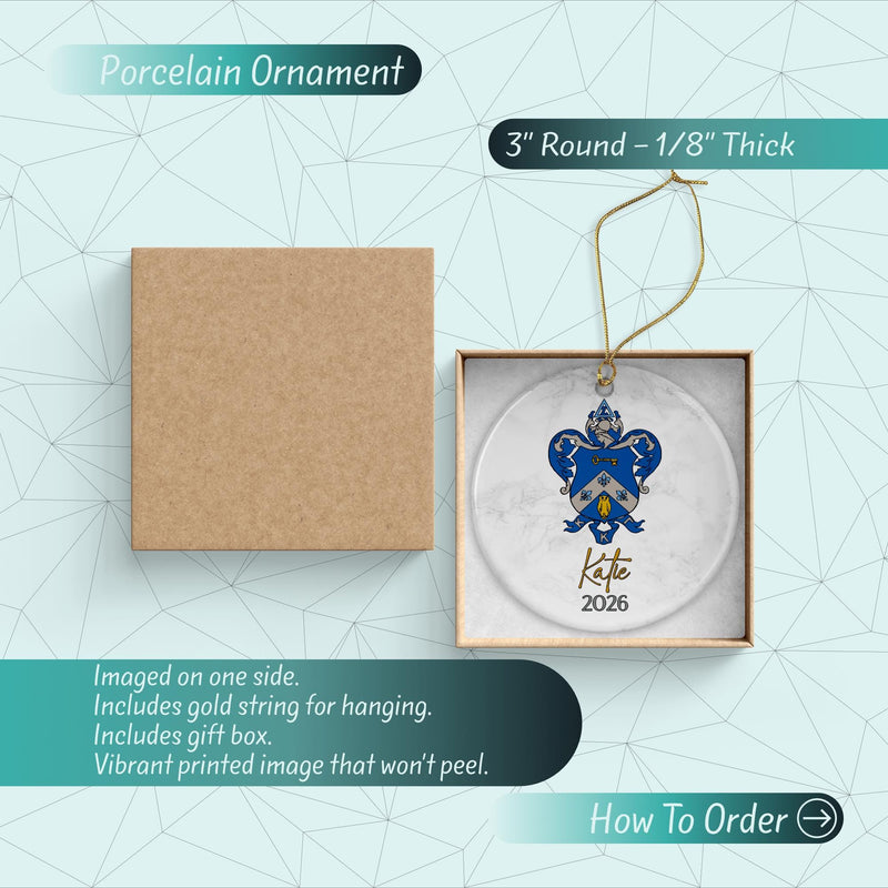 Kappa Kappa Gamma Ornament: Custom Sorority Gift