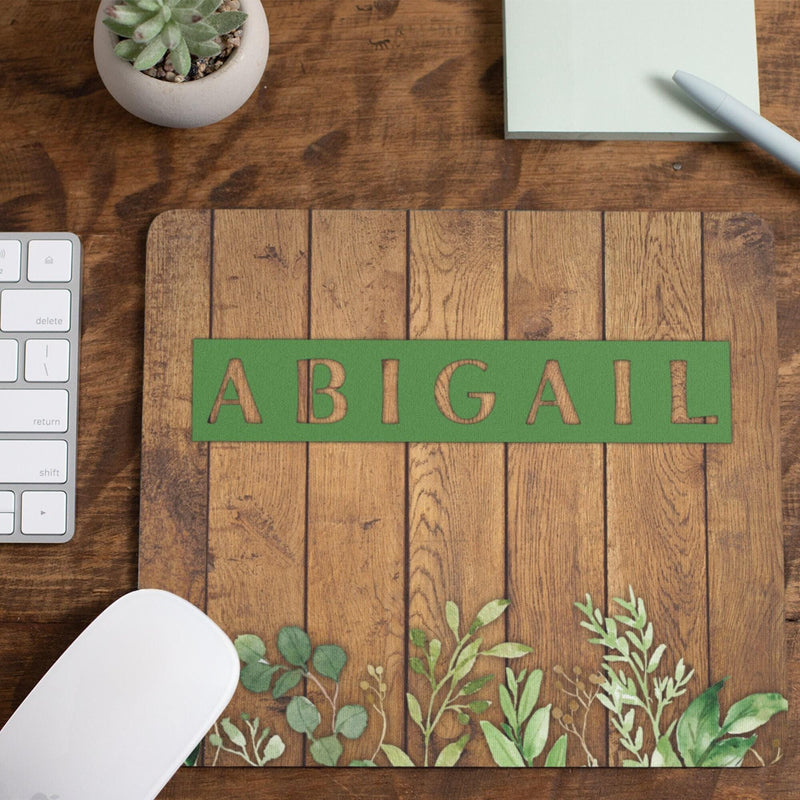 Green Leaf Mouse Pad Personalized Mousepad Gift Birthday Gift Wedding Gift Unique Gift Personalized Gift Gift for Her Mom Gift MP69