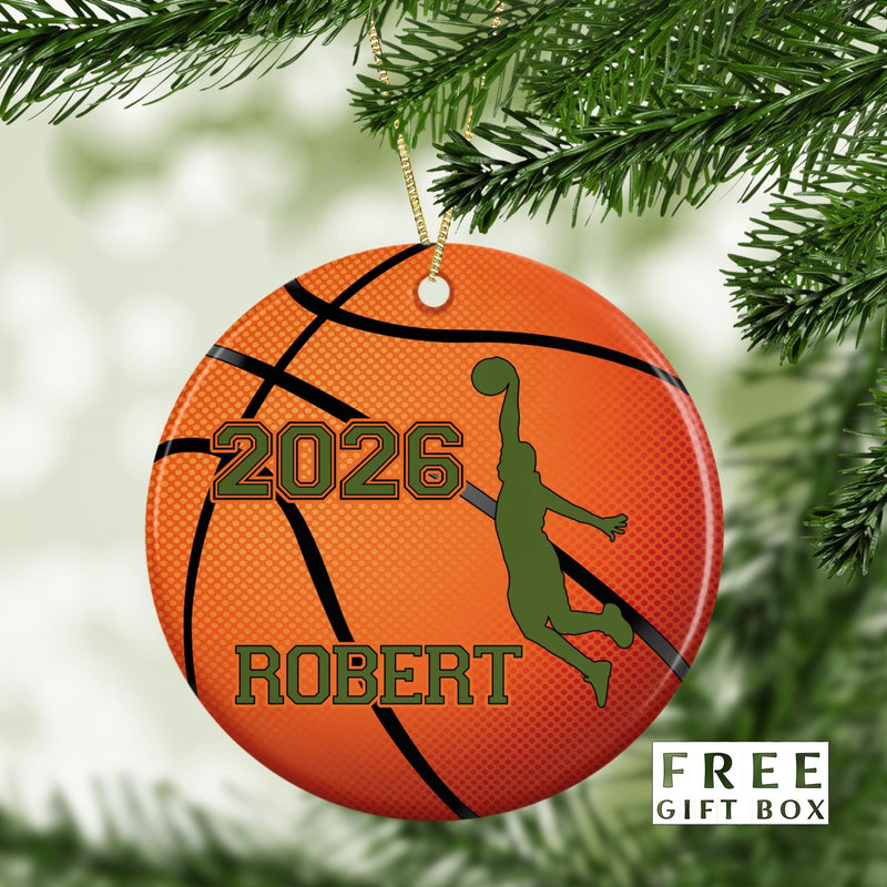 Basketball Ornament: Graduation & Holiday Keepsake Gift