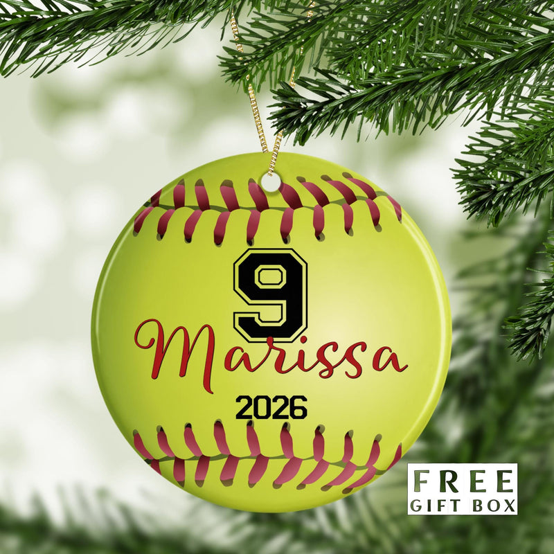 Softball Ornament - Unique Keepsake & Gift