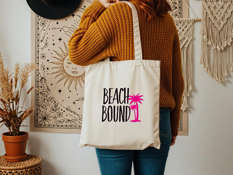 Beach Bound, Gift for Her, Tote Bag, Canvas Tote Bag, Canvas Bag, Personalized Tote, Bridesmaid Tote, Wedding Tote Bag, Bridesmaid Bag, TG21
