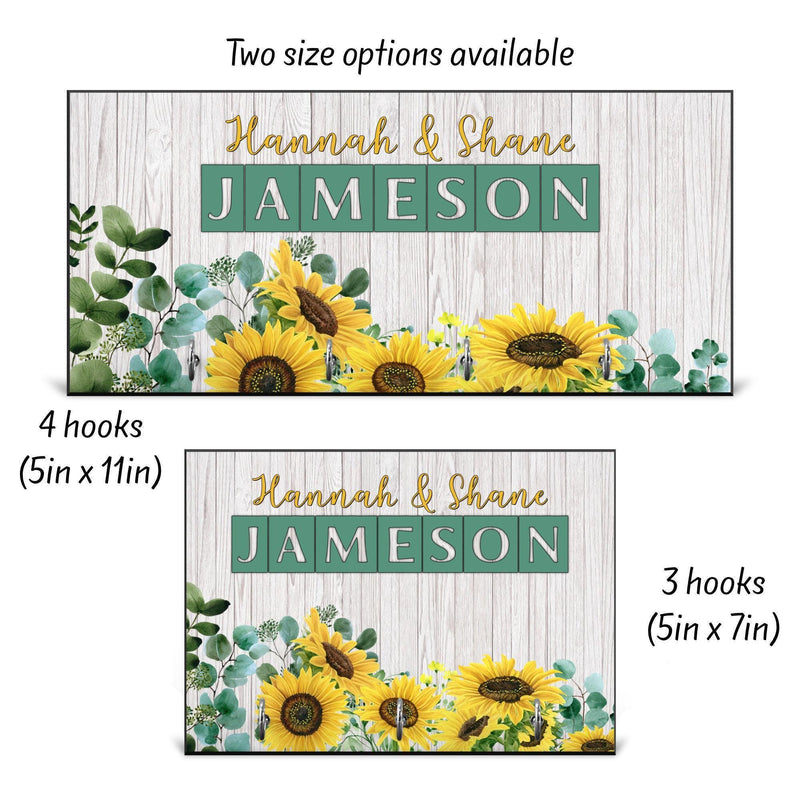 Sunflower Key Holder for Wall: Personalized Home Decor