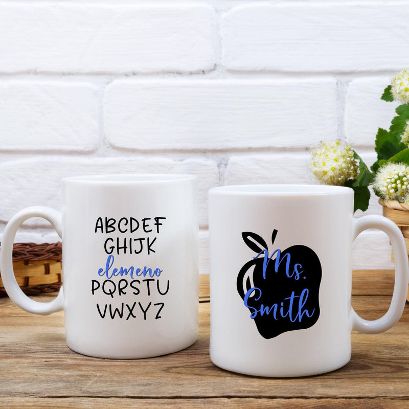 Personalized Teacher Appreciation Mug - Unique Custom Name Coffee Cup