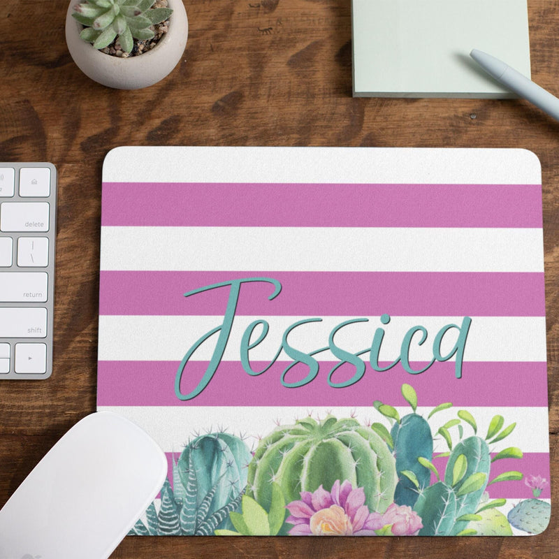 Cactus Mouse Pad Personalized Mousepad Birthday Gift Wedding Gift Unique Gift Personalized Gift Gift for Her Mom Gift MP77