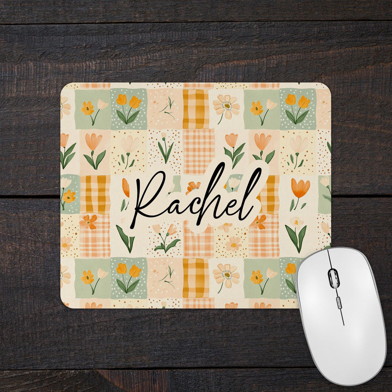 Retro Shabby Chic Mousepad – Office Gift & Desk Accessory