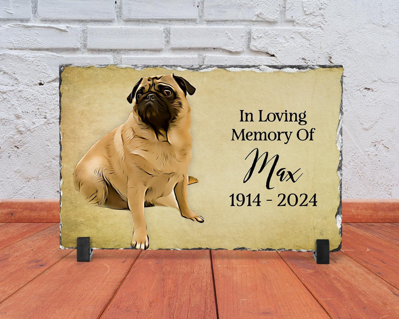 In Loving Memory Pet Memorial Slate Frame
