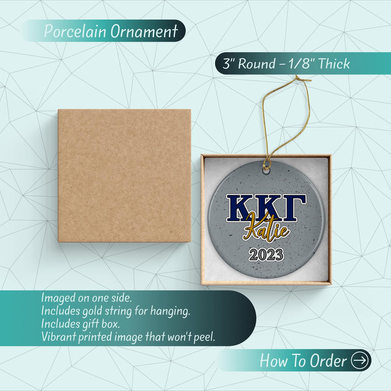Kappa Kappa Gamma Ornament: Custom Sorority Gift