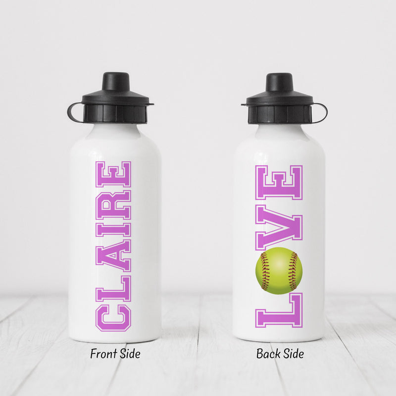 Softball Gifts, Gift for Her, Softball Water Bottle, Team Gifts, Sports Water Bottle, Personalized Water Bottle, Customer Water Bottle, SB28
