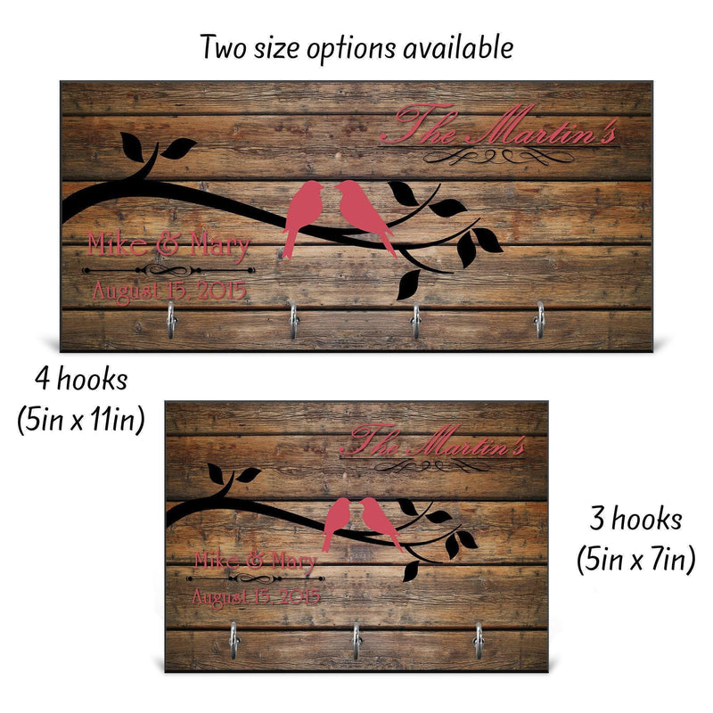 Personalized Housewarming Gift, New Home Gift, Key Holder, Key Rack, Key Hanger, Monogrammed Wedding Gift, Key Wall Organizer, KH06