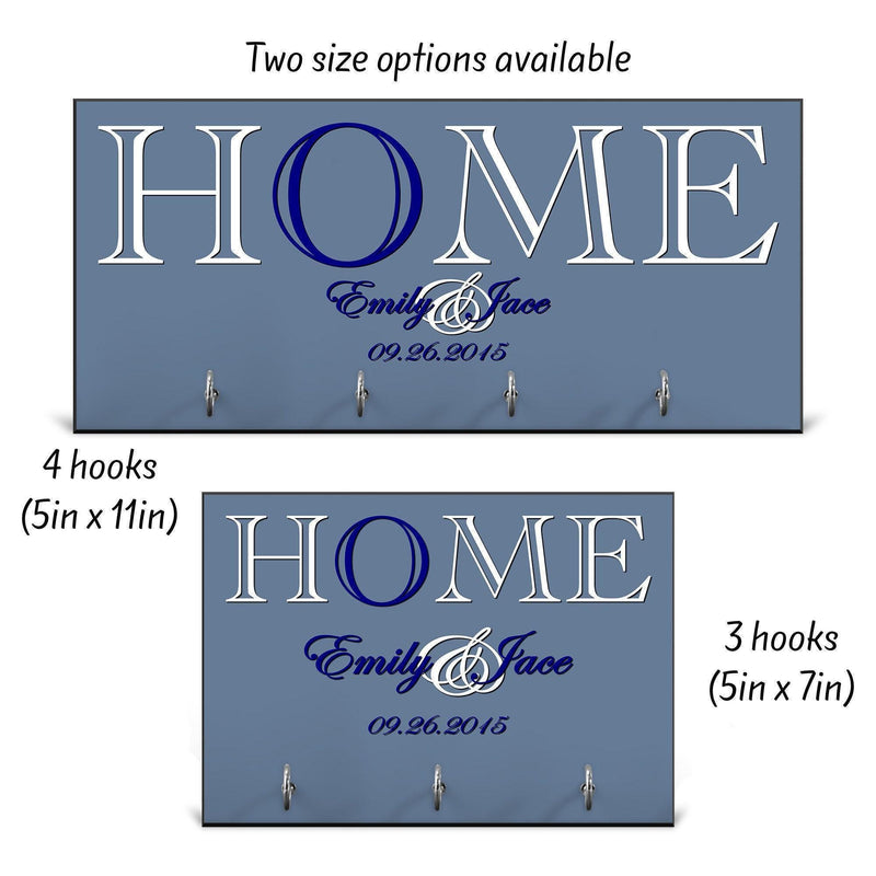 Personalized Housewarming Gift, New Home Gift, Key Holder, Key Rack, Key Hanger, Monogrammed Wedding Gift, Key Wall Organizer, KH25