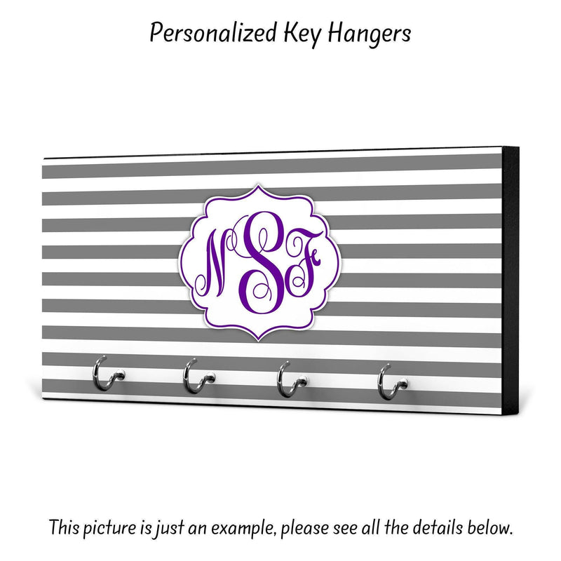 Personalized Housewarming Gift, New Home Gift, Key Holder, Key Rack, Key Hanger, Monogrammed Wedding Gift, Key Wall Organizer, KH27
