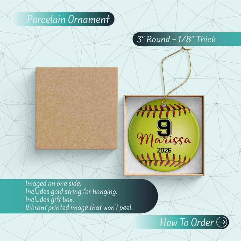 Softball Ornament - Unique Keepsake & Gift
