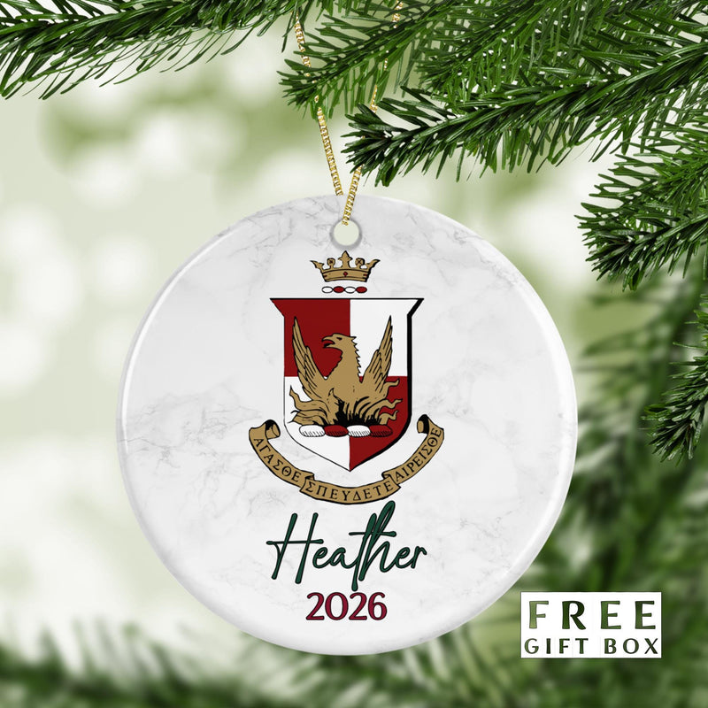 Alpha Sigma Alpha Sorority Ornament: Custom Greek Gift