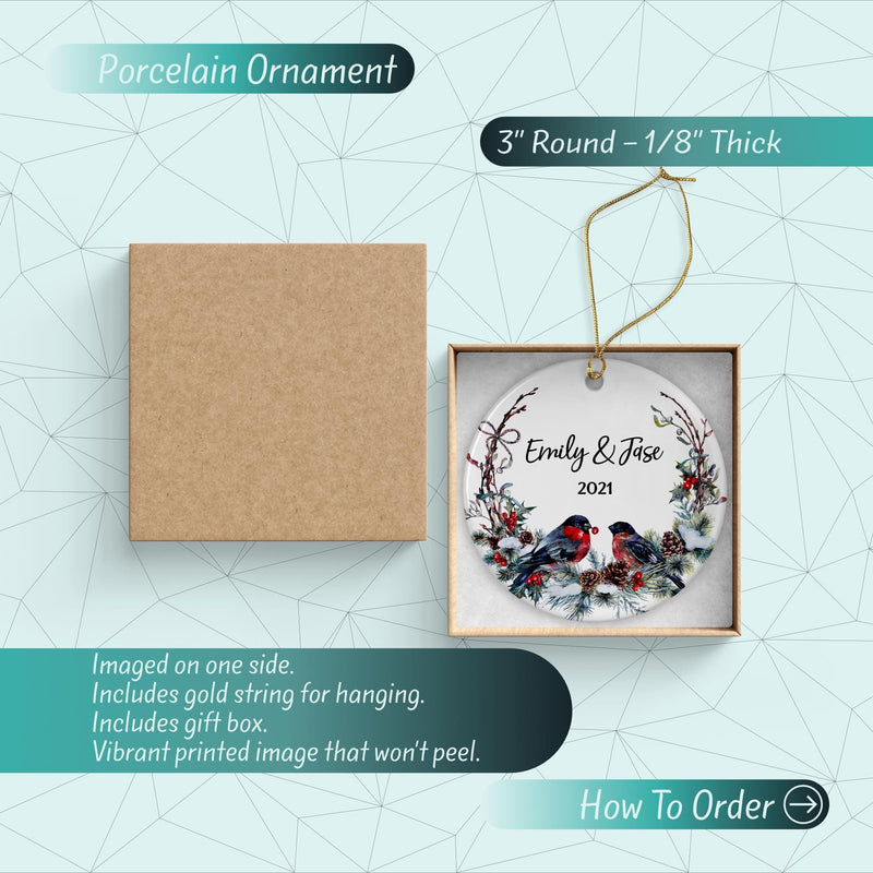 Our First Christmas Engaged Ornament - Couples & Family Christmas Tree Keepsake