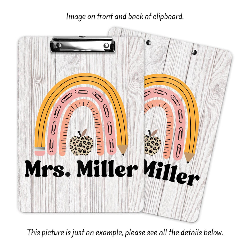 Personalized Teacher Clipboard - Back to School, Custom Teacher Gift, CB37