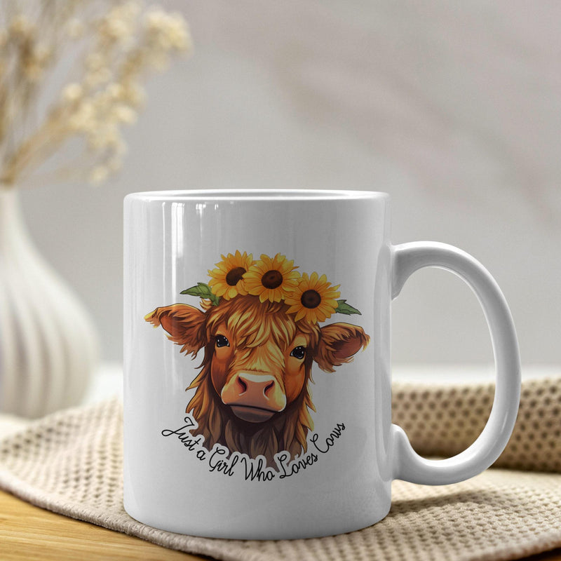 Custom Highland Cow Mug: Farmhouse Decor, Cow Lover Gift