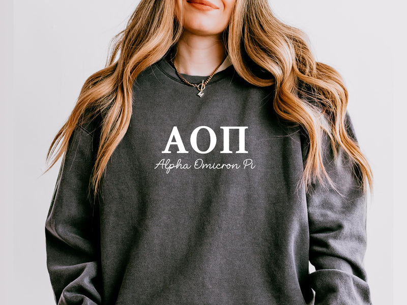 Alpha Omicron Pi Sweatshirt – Big Little Sorority Gift